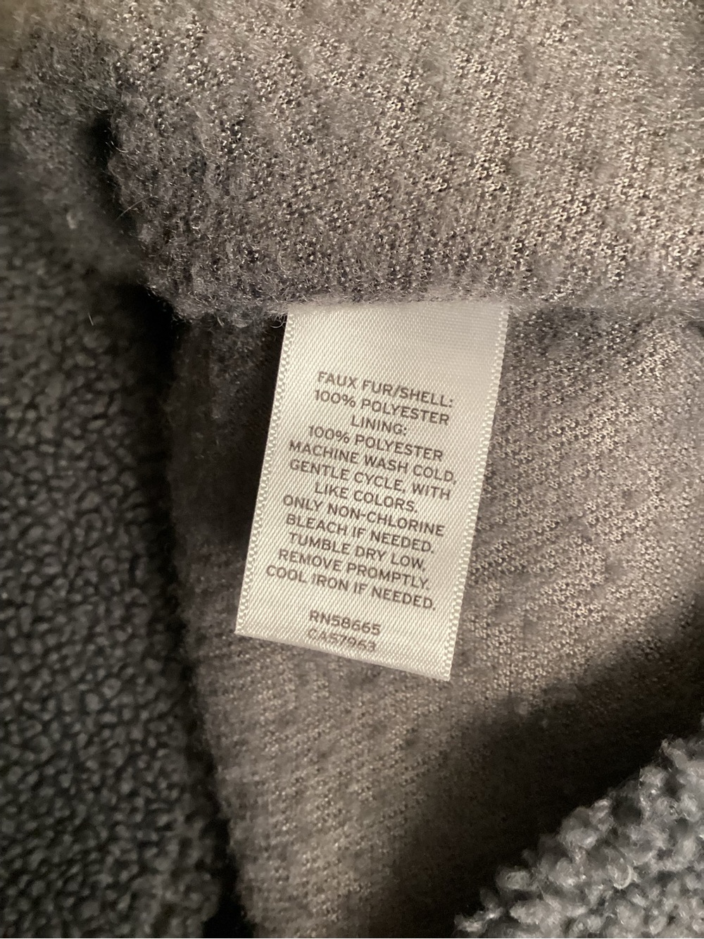 Treasure & Bond Gray Blue Teddy Sherpa Faux Shearling Shacket Jacket Small - Picture 11 of 12